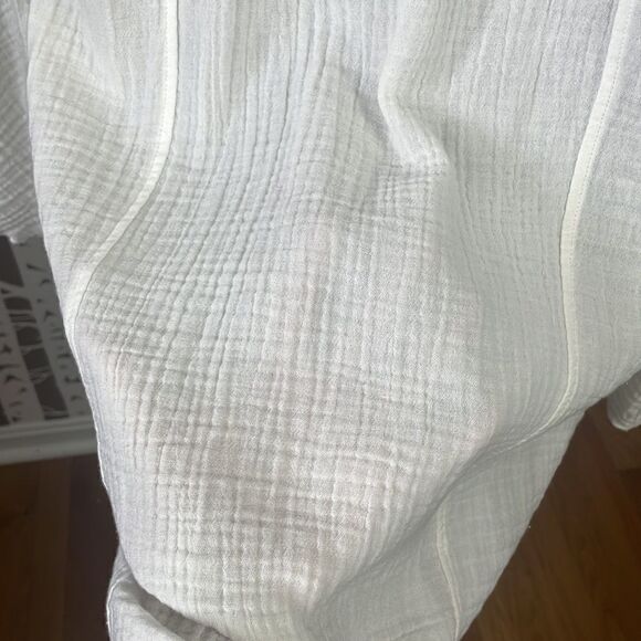 L*Space Boho Gauze & Embroidered Mini Babydoll Dress Cream sz S - Picture 8 of 16